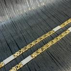 14k gouden koningsketting platte schakel 70 cm, Sieraden, Tassen en Uiterlijk, Kettingen, Ophalen of Verzenden, Nieuw, Goud