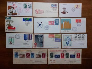 FDC eerste dag covers diverse landen mix, 11 stuks. beschikbaar voor biedingen