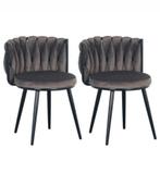 NIEUW》Moon Chair Velvet Grijs - 2 Stuks - Pole to Pole, Twee, Nieuw, Ophalen of Verzenden, Metaal
