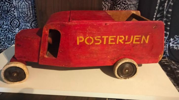 ADO Houten Speelgoed Posterijen PTT auto uit 1938, Antiek en Kunst, Antiek | Speelgoed, Ophalen of Verzenden