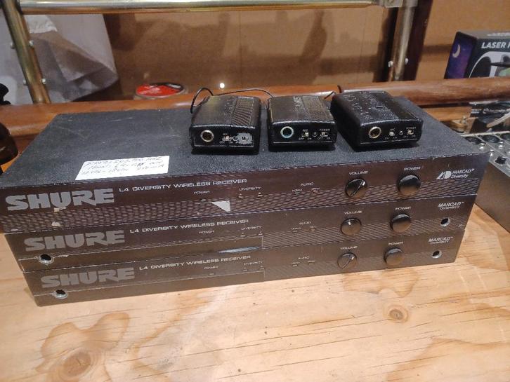 3 X WIRELESS SHURE SYSTEEM, Muziek en Instrumenten, Microfoons, Zo goed als nieuw, Zangmicrofoon, Draadloos, Ophalen of Verzenden