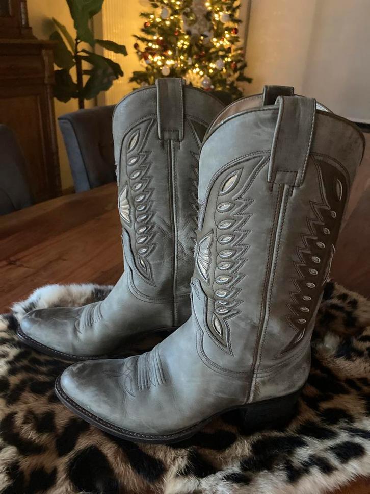 Sendra handmade CowboyBoots, Kleding | Dames, Schoenen, Zo goed als nieuw, Hoge laarzen, Groen, Ophalen of Verzenden