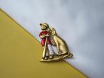 Broche Dranecraft / jongen met honkbal knuppel / hond, Verzenden, Zo goed als nieuw, Overige materialen