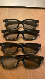 4 zwarte 3d brillen als nieuw, Sieraden, Tassen en Uiterlijk, Zonnebrillen en Brillen | Heren, Overige merken, Zwart, Ophalen of Verzenden