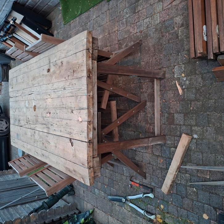 kostbaar hardhout, boomstam panelen balken en palen., Tuin en Terras, Terrasdelen en Vlonders, Zo goed als nieuw, Hout, Ophalen