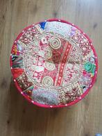 Poef rond patchwork, Huis en Inrichting, Banken | Voetenbanken en Poefen, Ophalen, Minder dan 50 cm, Rond, Minder dan 50 cm
