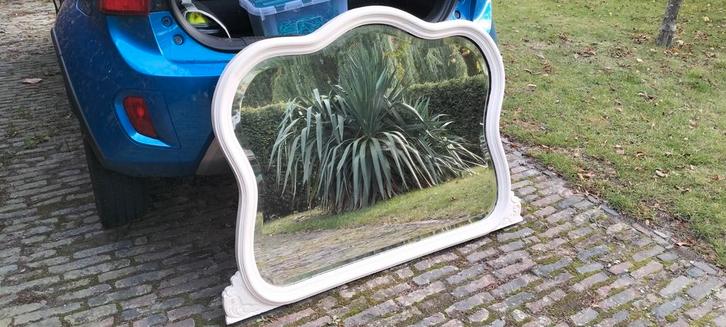 Antieke spiegel ca 1900, Antiek en Kunst, Antiek | Spiegels, Rechthoekig, Ophalen