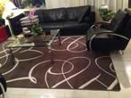 glazen salontafel, Huis en Inrichting, Tafels | Salontafels, Ophalen, Gebruikt, 50 tot 100 cm, Semi modern