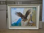 Handgeschilderd roofvogel schilderij – olie op doek, Ophalen