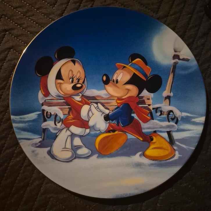 Mickey & Minnie Disneyland Parijs Bord, Antiek en Kunst, Antiek | Wandborden en Tegels, Ophalen