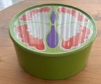 Gave vintage groene Mepal bewaartrommel met vlinder motief, Overige materialen, Ophalen of Verzenden, Zo goed als nieuw, Kom(men)