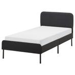 IKEA SLATTUM Gestoffeerd Bed (90x200 cm) met Dikke Matras, Ophalen, Gebruikt, 90 cm, Eenpersoons