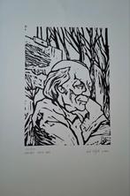 Bab Siljee - Houtsnede Portret Kees Bol, Gesigneerd, Antiek en Kunst, Ophalen of Verzenden