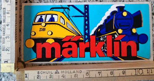 Vintage sticker Marklin modelspoor modelspoortrein trein, Verzamelen, Stickers, Zo goed als nieuw, Overige typen, Ophalen of Verzenden