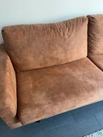 Bruine Driezitsbank Comfortabel en Stijlvol, Ophalen, Gebruikt, Driepersoons, 75 tot 100 cm