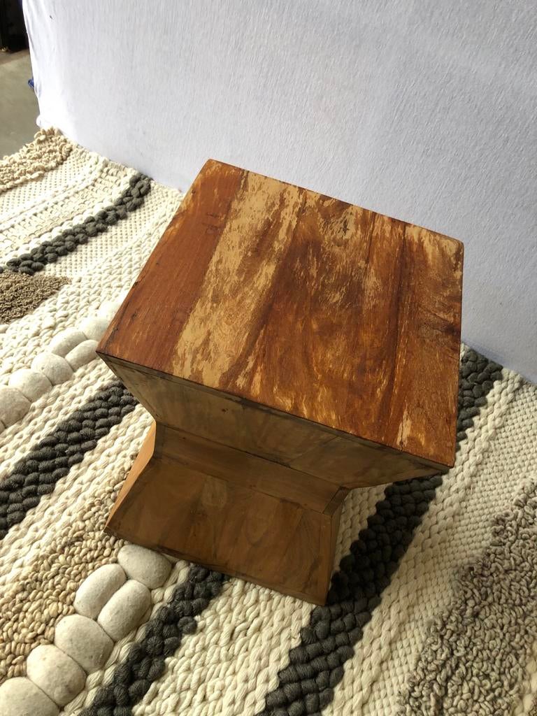 Nieuwe bijzettafel van ACASIA hout - 34x34x44cm, Ophalen, Minder dan 45 cm, Minder dan 55 cm, .