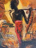Schilderij van Maasai vrouw, Antiek en Kunst, Ophalen