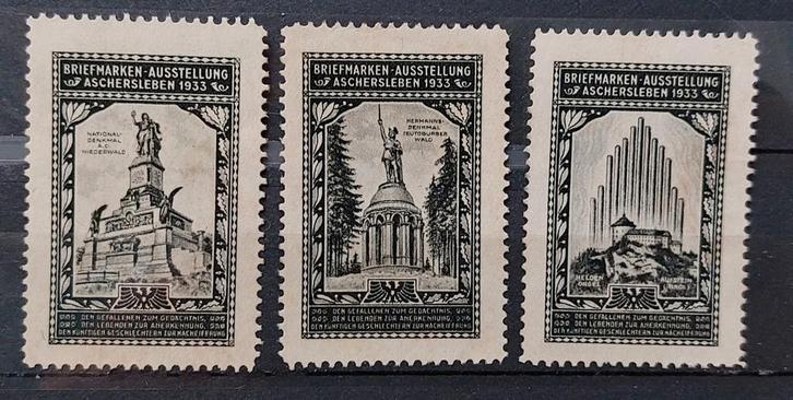 Duitsland sluitzegels Aschersleben postzegelexpo 1933, Postzegels en Munten, Postzegels | Europa | Duitsland, Postfris, Overige periodes