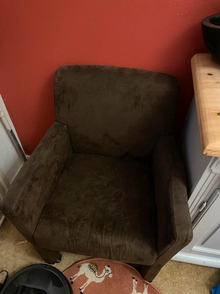 Gratis ophalen Comfortabele fauteuil, Huis en Inrichting, Fauteuils, Gebruikt, Stof, 75 tot 100 cm, Minder dan 75 cm, Ophalen