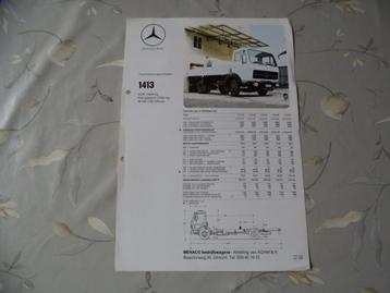 Mercedes  Benz 1413 techn spec beschikbaar voor biedingen