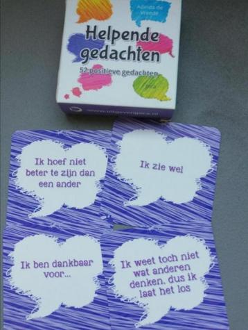 Helpende gedachten, 52 positieve gedachten coaching kaarten  beschikbaar voor biedingen