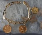 14 k. gouden munten-schakelarmband, Antiek en Kunst, Verzenden, Goud