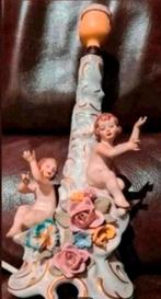 Vintage Porseleinen Lamp met Cherubijntje gestempeld Dresden, Ophalen of Verzenden