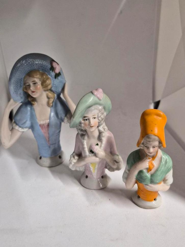 Vintage Halfdoll Set van 3, Antiek en Kunst, Antiek | Keramiek en Aardewerk, Ophalen of Verzenden