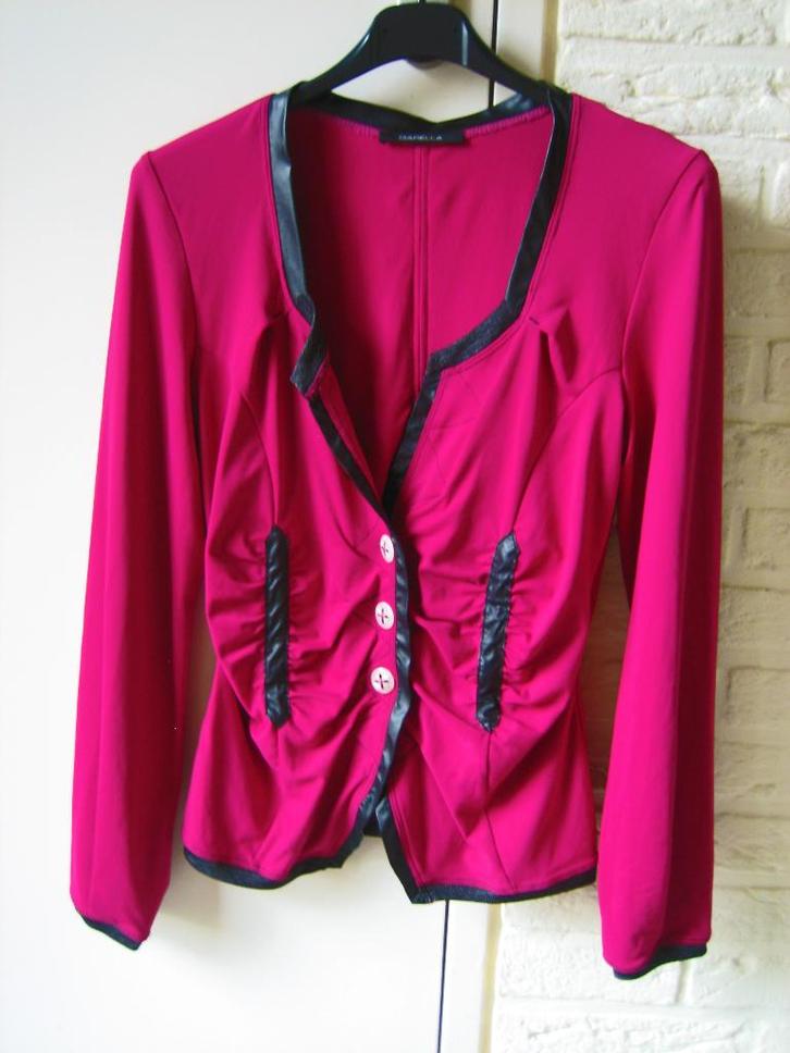 Zeer apart chique fuchsia vest-jasje GARELLA 36-38 snazzeys, Kleding | Dames, Truien en Vesten, Nieuw, Maat 38/40 (M), Roze, Verzenden