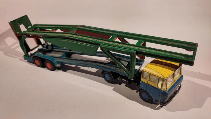 Lion Car DAF 2600 Auto Transporter, Hobby en Vrije tijd, Modelauto's | 1:50, Gebruikt, Bus of Vrachtwagen, Lion Toys, Ophalen of Verzenden