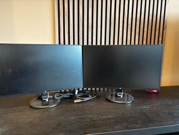 2x HP 24 inch LCD Monitor - Set! beschikbaar voor biedingen