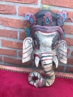 mooi houten masker van Ganesha, Antiek en Kunst, Curiosa en Brocante, Ophalen of Verzenden