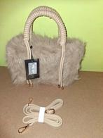 Beige Handtas met Bont, Sieraden, Tassen en Uiterlijk, Tassen | Damestassen, Ophalen of Verzenden, Nieuw, Beige, Handtas