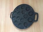 Vintage gietijzeren pan Poffertjespan Zwart, Huis en Inrichting, Keuken | Potten en Pannen, Gietijzer, Koekenpan of Braadpan, K