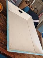 Antieke Grote blauw met witte
Houten mangelbak of dienblad, Antiek en Kunst, Ophalen