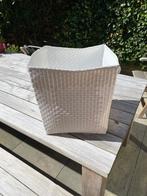Witte hoge mand, Huis en Inrichting, Ophalen, Kunststof, Gebruikt, Mand