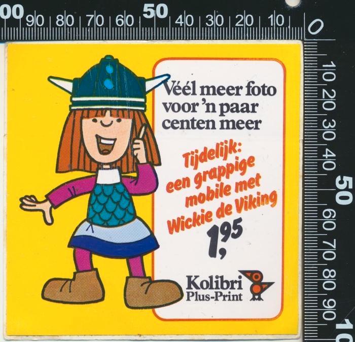 Sticker: Kolibri - Wickie de Viking, Verzamelen, Stickers, Zo goed als nieuw, Strip of Tekenfilm, Verzenden