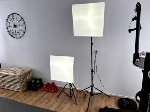 Falcon Eyes studiolampen (2 stuks), Audio, Tv en Foto, Fotografie | Fotostudio en Toebehoren, Zo goed als nieuw, Lamp of Flitsset
