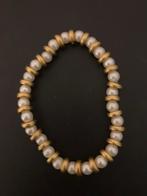 Parel armband met gouden kralen, Ophalen of Verzenden, Zo goed als nieuw, Goud