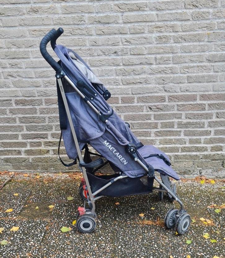 McLaren Quest Denim, Kinderen en Baby's, Buggy's, Gebruikt, Maclaren, Regenhoes, Ophalen