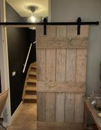 Houten schuifdeur met rail, Doe-het-zelf en Verbouw, Ophalen, Schuifdeur, Binnendeur, 215 cm of meer