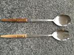 Vintage Japanse slacouvertset – roestvrij staal & teak 27 cm, Ophalen of Verzenden, Huis en Inrichting
