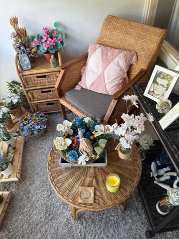 Vintage Fauteuils met Tafeltje beschikbaar voor biedingen