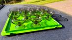 Dessertschaaltjes Rookglas vintage, Glas of Glazen, Ophalen of Verzenden, Overige stijlen, Glas