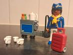 4761 Playmobil stewardess met trolley, Ophalen of Verzenden, Zo goed als nieuw