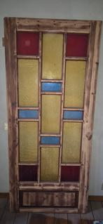Binnendeur met gekleurd glas, Doe-het-zelf en Verbouw, Deuren en Horren, Ophalen, Gebruikt, 80 tot 100 cm, Binnendeur