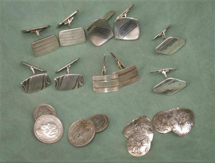 zilveren manchetknopen, Sieraden, Tassen en Uiterlijk, Manchetknopen, Zilver, Ophalen of Verzenden