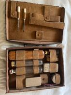 Vintage Lederen Toiletset Reiskoffer, Ophalen of Verzenden, Gebruikt, Zonder controller, Original