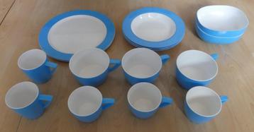 Mepal Wave campingservies kunststof blauw 15 stuks. beschikbaar voor biedingen