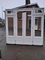 Kozijn met dubbele paneeldeuren en zijlichten uitzet raampje, Doe-het-zelf en Verbouw, Deuren en Horren, Nieuw, Ophalen of Verzenden